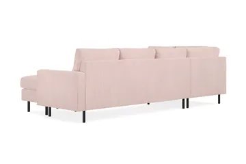 Peppe 4-sits Vänstervänd U-formad Soffa med Divan och Schäslong i Manchester - Rosa - Möbler - Vardagsrum - Soffor - U-soffor
