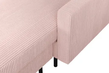 Peppe 4-sits Vänstervänd U-formad Soffa med Divan och Schäslong i Manchester - Rosa - Möbler - Vardagsrum - Soffor - U-soffor