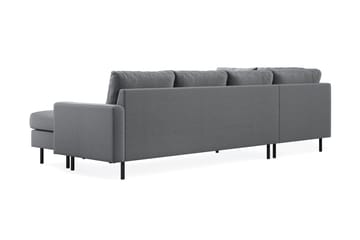 Peppe 4-sits Vänstervänd U-formad Soffa med Divan och Schäslong i Tyg - Ljusgrå - Möbler - Vardagsrum - Soffor - U-soffor