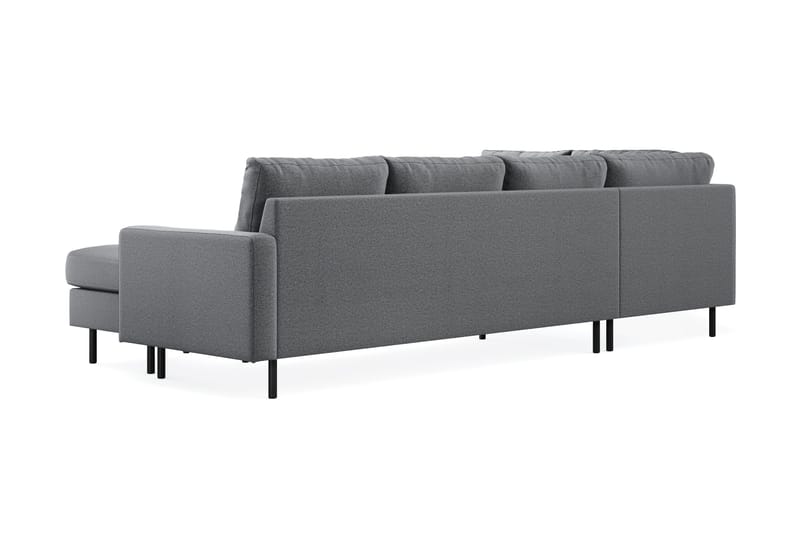 Peppe 4-sits Vänstervänd U-formad Soffa med Divan och Schäslong i Tyg - Ljusgrå - Möbler - Vardagsrum - Soffor - U-soffor