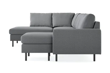 Peppe 4-sits Vänstervänd U-formad Soffa med Divan och Schäslong i Tyg - Ljusgrå - Möbler - Vardagsrum - Soffor - U-soffor