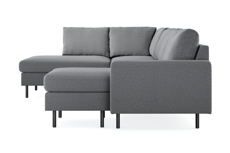 Peppe 4-sits Vänstervänd U-formad Soffa med Divan och Schäslong i Tyg - Ljusgrå - Möbler - Vardagsrum - Soffor - U-soffor