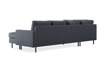 Peppe 4-sits Vänstervänd U-formad Soffa med Divan och Schäslong i Tyg - Mörkgrå - Möbler - Vardagsrum - Soffor - U-soffor