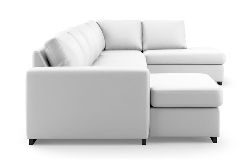 Porto 5-sits Högervänd U-formad Large Soffa med Divan och Schäslong i Konstläder - Vit - Möbler - Vardagsrum - Soffor - U-soffor