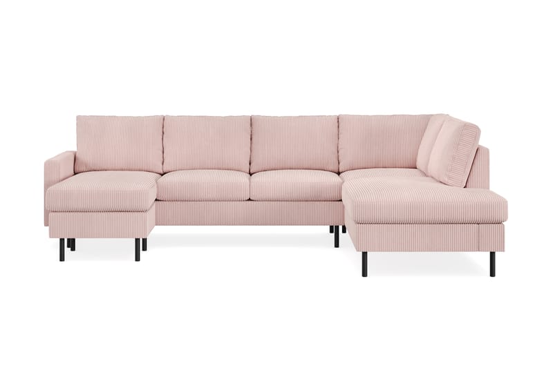 RACKO Soffa m. Divan och Schäslong 5-sits Höger Rosa - U-soffor