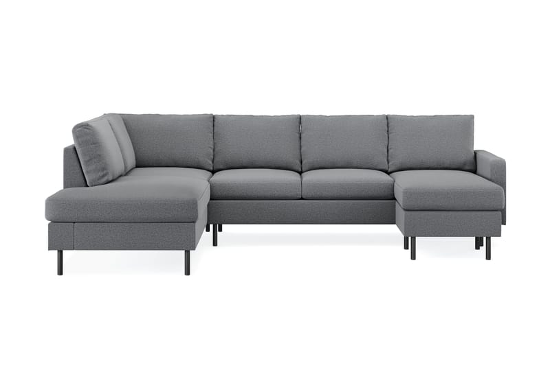 RACKO Soffa m. Divan och Schäslong 5-sits Vänster Ljusgrå - Möbler - Vardagsrum - Soffor - U-soffor
