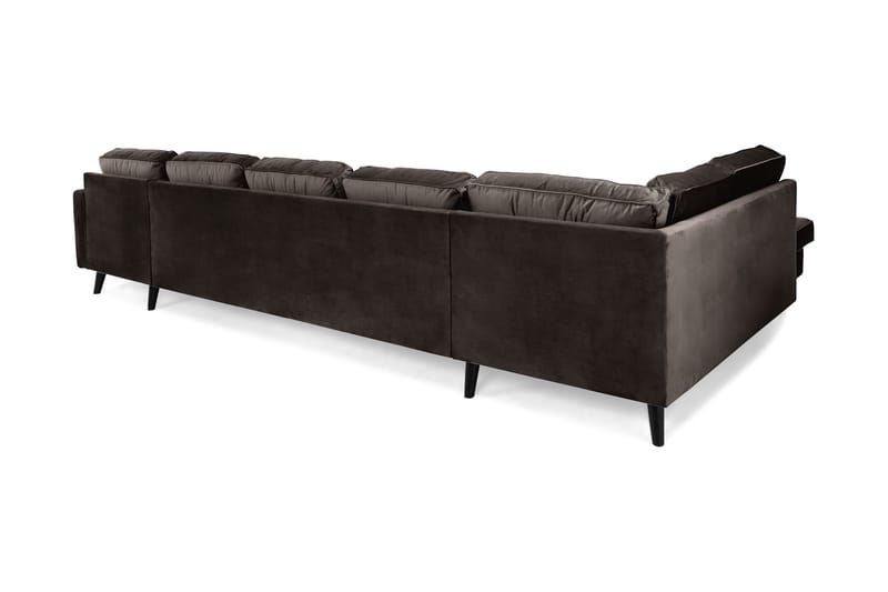 RIVALTA U-soffa Large med Divan Höger Sammet Mullvad -   - U-soffor - Sammetssoffor