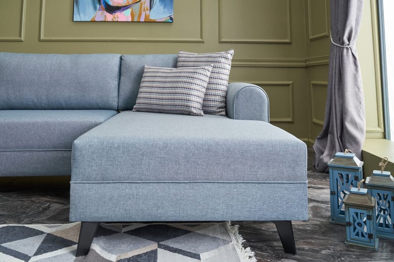 RODILLO U-soffa med Schäslong Vänster Blå/Svart - Möbler - Vardagsrum - Soffor - U-soffor