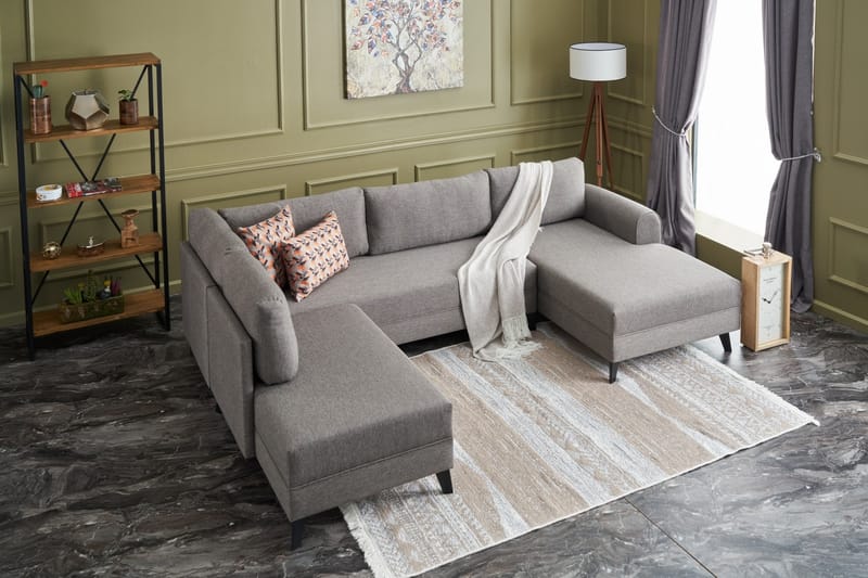 RODILLO U-soffa med Schäslong Vänster Brun/Svart - Möbler - Vardagsrum - Soffor - U-soffor