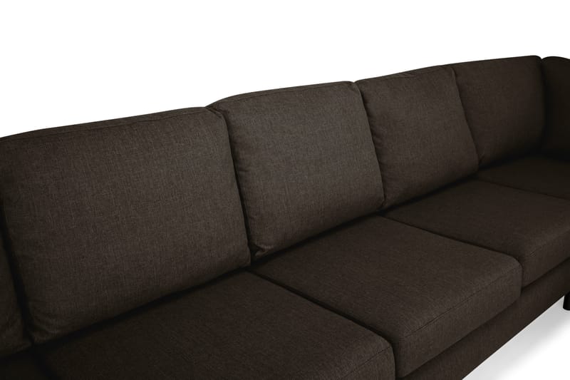 STAMFORD U-soffa Large med Divan Vänster Brun/Svart - U-soffor
