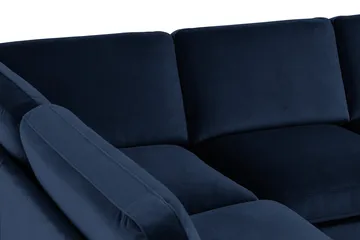 Teodin U-soffa med Divan Sammet Höger - Blå - Möbler - Vardagsrum - Soffor - U-soffor