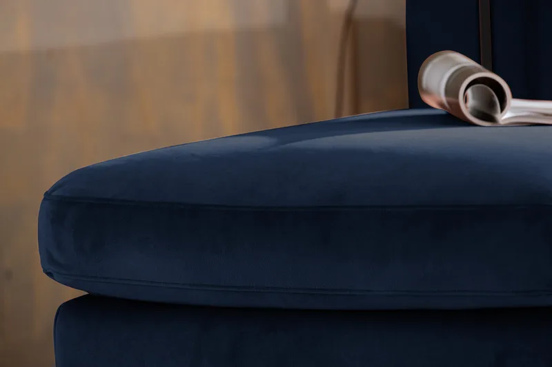 Teodin U-soffa med Divan Sammet Höger - Blå - Möbler - Vardagsrum - Soffor - U-soffor