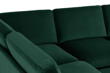 Teodin U-soffa med Divan Sammet Höger - Grön - Möbler - Vardagsrum - Soffor - U-soffor