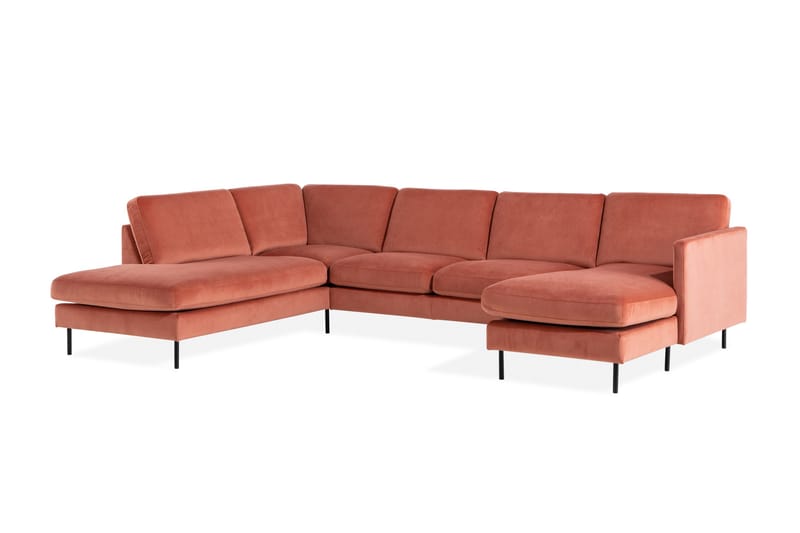 Teodin U-soffa med Divan Sammet Höger - Rosa - Möbler - Vardagsrum - Soffor - U-soffor