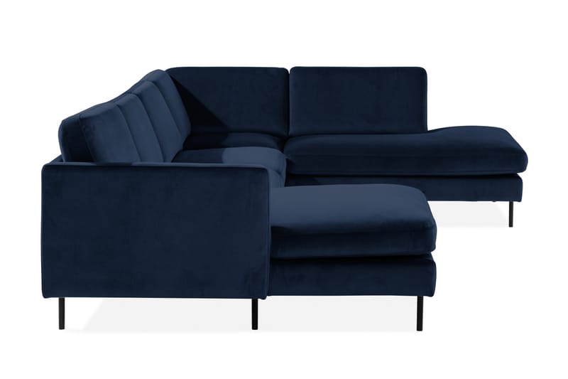 Teodin U-soffa med Divan Sammet Vänster - Blå - Möbler - Vardagsrum - Soffor - U-soffor