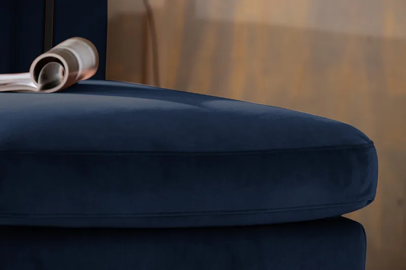 Teodin U-soffa med Divan Sammet Vänster - Blå - Möbler - Vardagsrum - Soffor - U-soffor