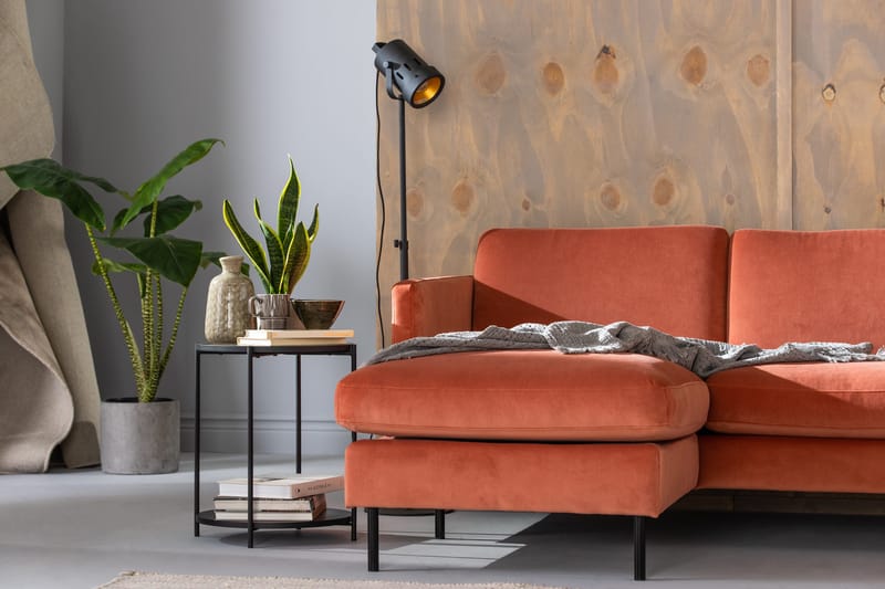 Teodin U-soffa med Divan Sammet Vänster - Rosa - Möbler - Vardagsrum - Soffor - U-soffor