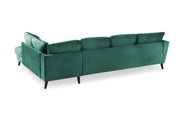 Trend 4-sits Högervänd U-formad Soffa med Divan och Schäslong i Sammet - Grön - Möbler - Vardagsrum - Soffor - U-soffor