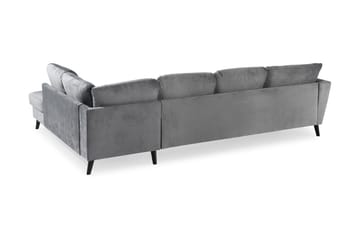 Trend 4-sits Högervänd U-formad Soffa med Divan och Schäslong i Sammet - Ljusgrå - Möbler - Vardagsrum - Soffor - U-soffor