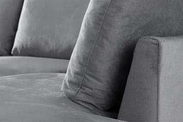 Trend 4-sits Högervänd U-formad Soffa med Divan och Schäslong i Sammet - Ljusgrå - Möbler - Vardagsrum - Soffor - U-soffor