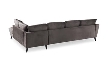 Trend 4-sits Högervänd U-formad Soffa med Divan och Schäslong i Sammet - Mörkgrå - Möbler - Vardagsrum - Soffor - U-soffor