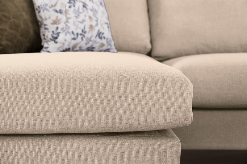 Trend 4-sits Högervänd U-formad Soffa med Divan och Schäslong i Tyg - Beige - Möbler - Vardagsrum - Soffor - U-soffor
