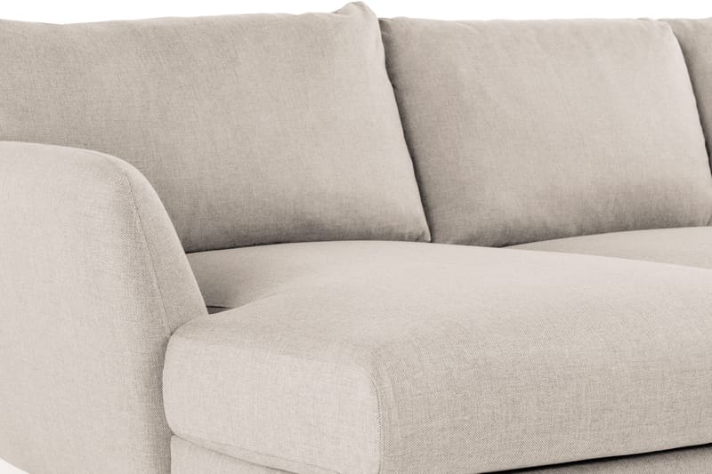 Trend 4-sits Högervänd U-formad Soffa med Divan och Schäslong i Tyg - Beige - Möbler - Vardagsrum - Soffor - U-soffor