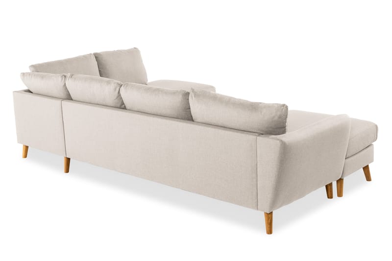 Trend 4-sits Högervänd U-formad Soffa med Divan och Schäslong i Tyg - Beige - Möbler - Vardagsrum - Soffor - U-soffor