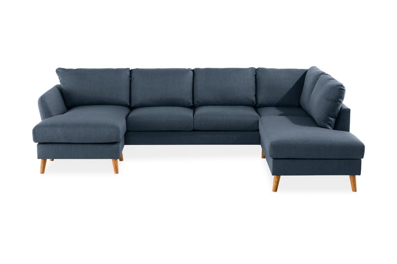 Trend 4-sits Högervänd U-formad Soffa med Divan och Schäslong i Tyg - Blå - Möbler - Vardagsrum - Soffor - U-soffor