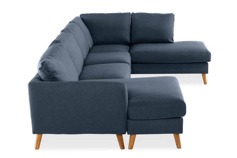 Trend 4-sits Högervänd U-formad Soffa med Divan och Schäslong i Tyg - Blå - Möbler - Vardagsrum - Soffor - U-soffor