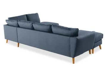 Trend 4-sits Högervänd U-formad Soffa med Divan och Schäslong i Tyg - Blå - Möbler - Vardagsrum - Soffor - U-soffor