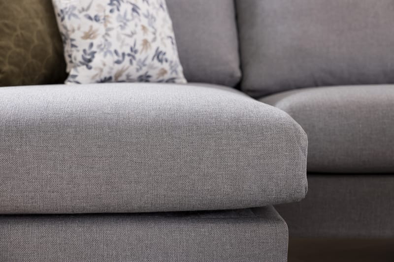 Trend 4-sits Högervänd U-formad Soffa med Divan och Schäslong i Tyg - Grå - Möbler - Vardagsrum - Soffor - U-soffor