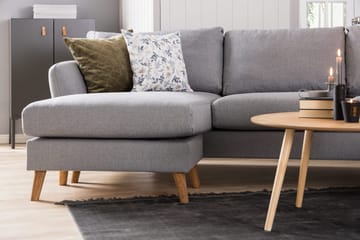 Trend 4-sits Högervänd U-formad Soffa med Divan och Schäslong i Tyg - Grå - Möbler - Vardagsrum - Soffor - U-soffor