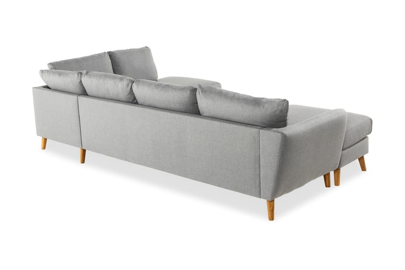 Trend 4-sits Högervänd U-formad Soffa med Divan och Schäslong i Tyg - Grå - Möbler - Vardagsrum - Soffor - U-soffor