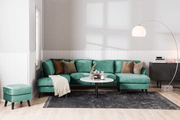 Trend 4-sits Vänstervänd U-formad Soffa med Divan och Schäslong i Sammet - Grön - Möbler - Vardagsrum - Soffor - U-soffor