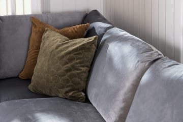 Trend 4-sits Vänstervänd U-formad Soffa med Divan och Schäslong i Sammet - Ljusgrå - Möbler - Vardagsrum - Soffor - U-soffor