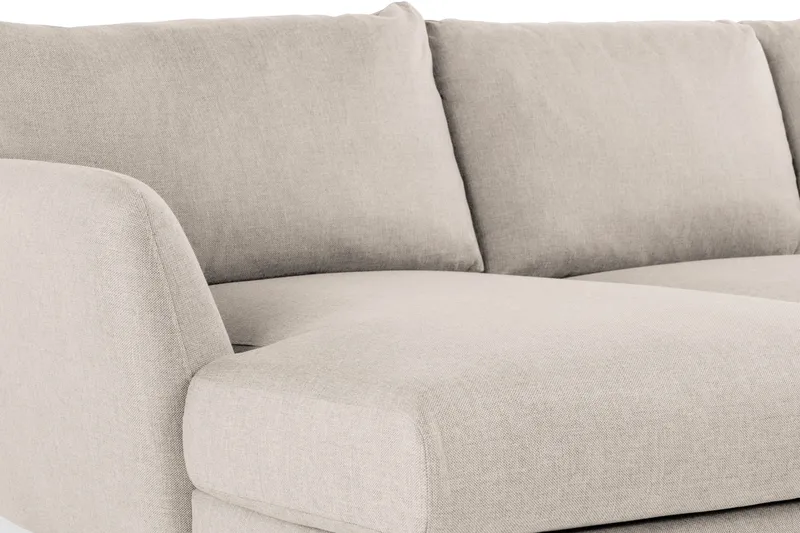 Trend 4-sits Vänstervänd U-formad Soffa med Divan och Schäslong i Tyg - Beige - Möbler - Vardagsrum - Soffor - U-soffor
