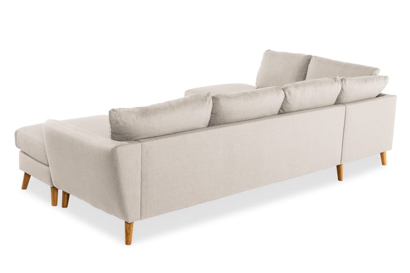 Trend 4-sits Vänstervänd U-formad Soffa med Divan och Schäslong i Tyg - Beige - Möbler - Vardagsrum - Soffor - U-soffor