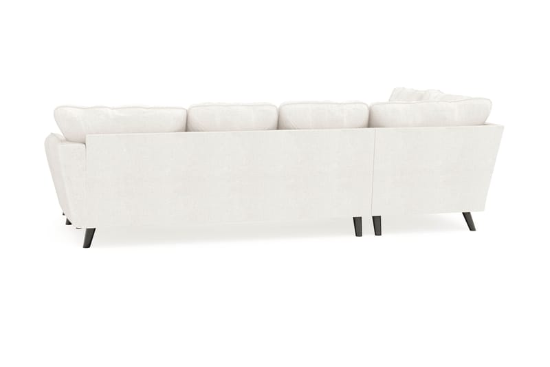 Trend Lyx 4-sits Högervänd U-formad Soffa med Divan och Schäslong i Bouclé - Vit - Möbler - Vardagsrum - Soffor - U-soffor