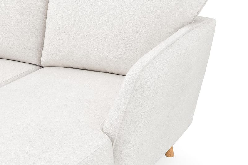 Trend Lyx 4-sits Högervänd U-formad Soffa med Divan och Schäslong i Bouclé - Vit - Möbler - Vardagsrum - Soffor - U-soffor