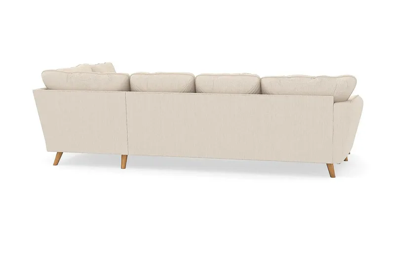 Trend Lyx 4-sits Högervänd U-formad Soffa med Divan och Schäslong i Manchester - Beige - Möbler - Vardagsrum - Soffor - U-soffor