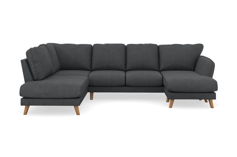 Trend Lyx 4-sits Högervänd U-formad Soffa med Divan och Schäslong i Manchester - Mörkgrå - Möbler - Vardagsrum - Soffor - U-soffor