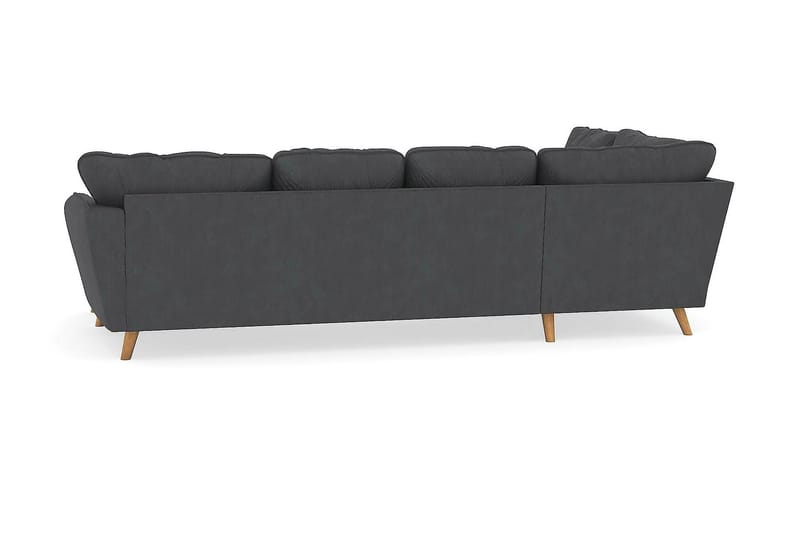 Trend Lyx 4-sits Högervänd U-formad Soffa med Divan och Schäslong i Manchester - Mörkgrå - Möbler - Vardagsrum - Soffor - U-soffor