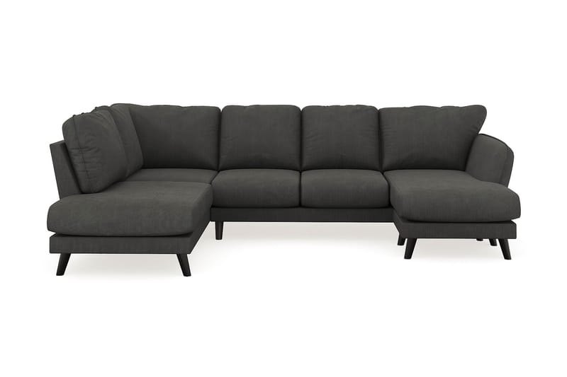 Trend Lyx 4-sits Högervänd U-formad Soffa med Divan och Schäslong i Manchester - Mörkgrå - Möbler - Vardagsrum - Soffor - U-soffor