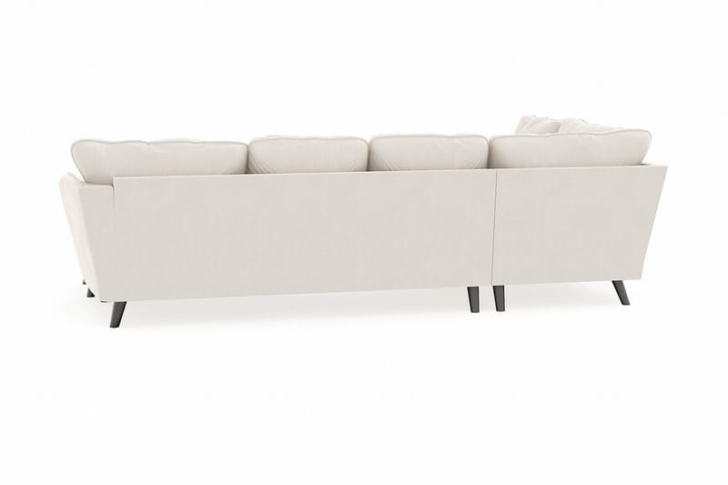 Trend Lyx 4-sits Högervänd U-formad Soffa med Divan och Schäslong i Sammet - Krämvit - Möbler - Vardagsrum - Soffor - U-soffor