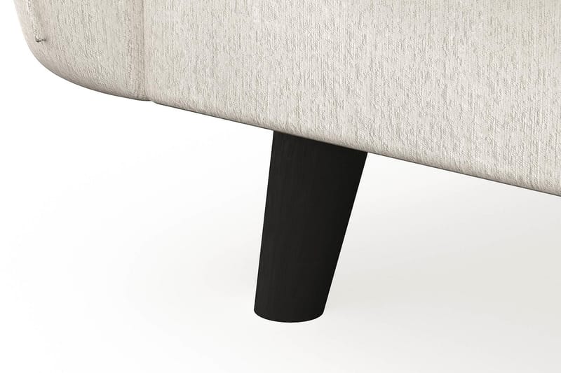 Trend Lyx 4-sits Högervänd U-formad Soffa med Divan och Schäslong i Sammet - Krämvit - Möbler - Vardagsrum - Soffor - U-soffor