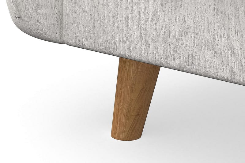 Trend Lyx 4-sits Högervänd U-formad Soffa med Divan och Schäslong i Sammet - Krämvit - Möbler - Vardagsrum - Soffor - Sammetssoffor