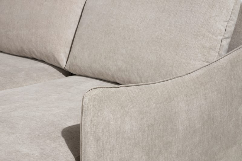 Trend Lyx 4-sits Högervänd U-formad Soffa med Divan och Schäslong i Tyg - Beige - Möbler - Vardagsrum - Soffor - U-soffor