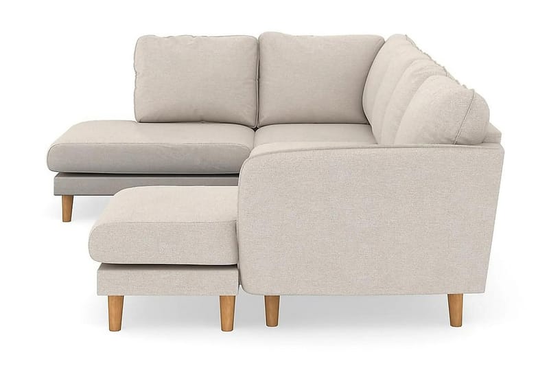 Trend Lyx 4-sits Högervänd U-formad Soffa med Divan och Schäslong i Tyg - Beige - Möbler - Vardagsrum - Soffor - U-soffor