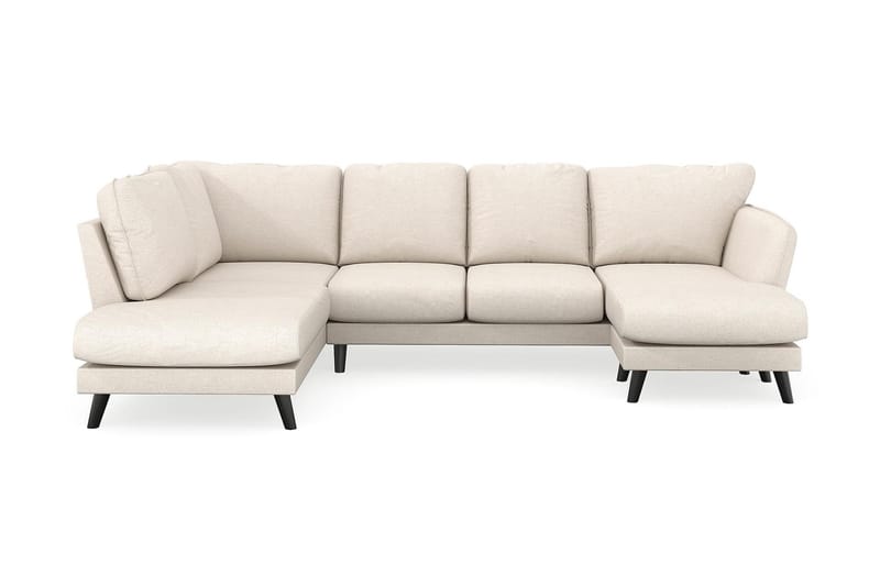 Trend Lyx 4-sits Högervänd U-formad Soffa med Divan och Schäslong i Tyg - Beige - Möbler - Vardagsrum - Soffor - U-soffor